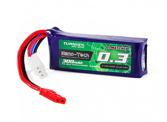 Turnigy Nano-Tech 300mAh 2S 70C Lipo Pack (HR Technology)