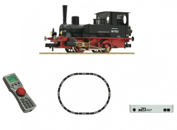Roco Fleischmann H0 631881 Digital Starter Set with Class 98 Steam Locomotive and 2 Freight Wagons DB Epoch III