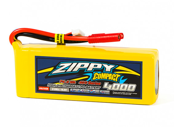 ZIPPY Compact 4000mAh 5S1P 40C Lipo Pack