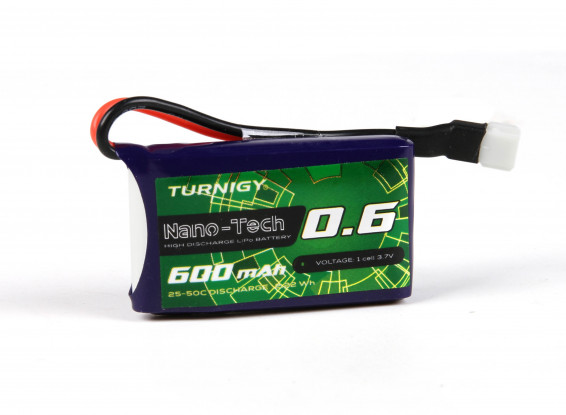 Turnigy Nano-Tech 600mAh 1S 25C Lipo Pack w/Walkera Plug