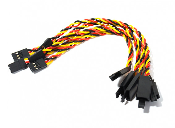 150mm Twisted Servo Lead Extension (JR) with Hook 22AWG (5pcs/bag)