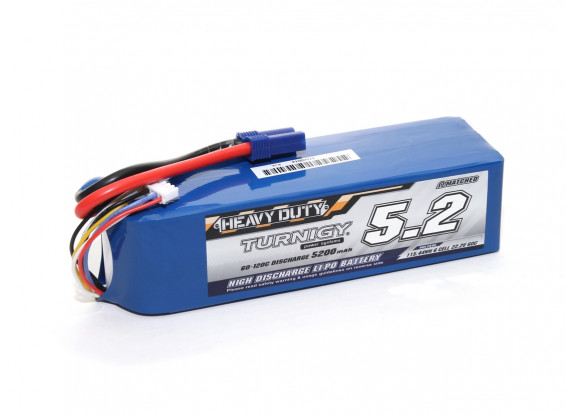 Turnigy Heavy Duty 5200mAh 6S 60C LiPo Battery Pack w/EC5