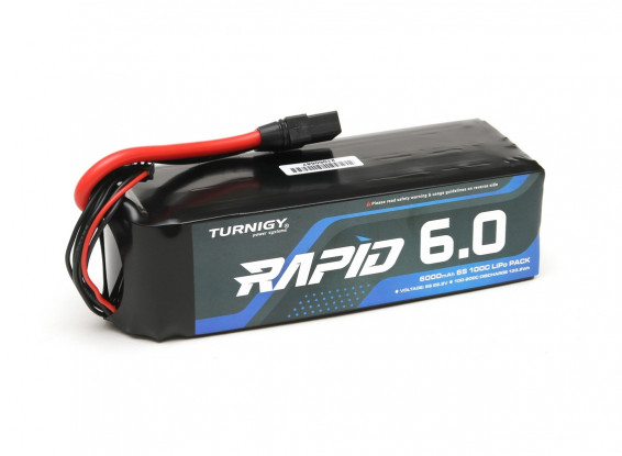 Turnigy Rapid 6000mAh 6S (22.2V) 100C LiPo Battery Pack w/XT90 Connector