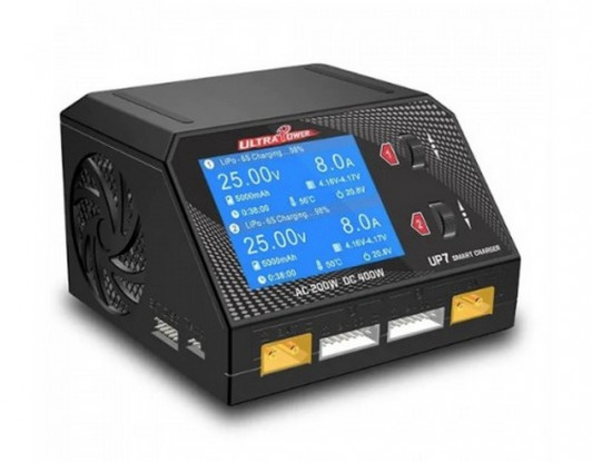 Ultra Power UP7 1~6S 2x200W 10A AC/DC Smart Battery Charger/Discharger (UK Plug)