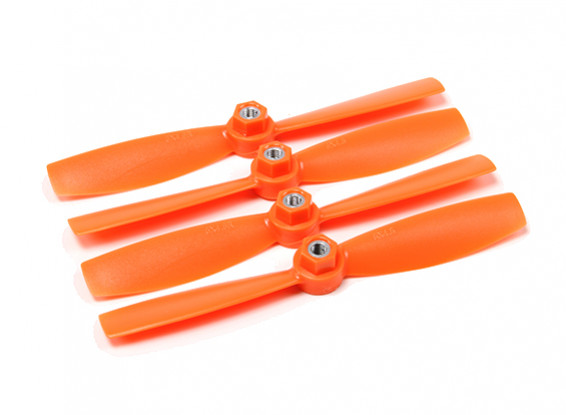 Diatone plastique auto serrage Bull Nez Hélices 5045 (CW / CCW) (Orange) (2 paires)