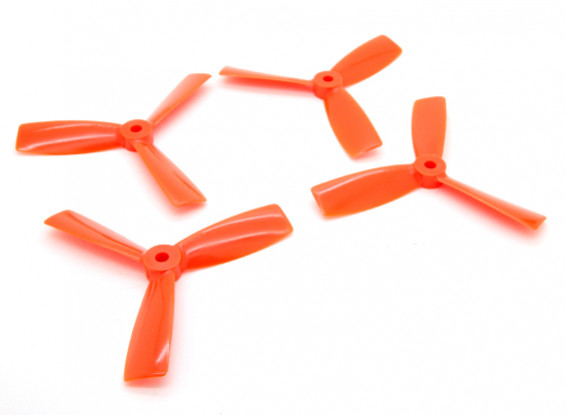 Dalprops "Indestructible" Bull Nose 4045 3-Blade Props CW / CCW Set Orange (2 paires)