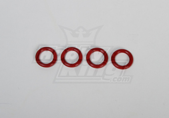 Fluor O-ring pour RJX90 / Hatori 90 Muffler Red (4pcs)