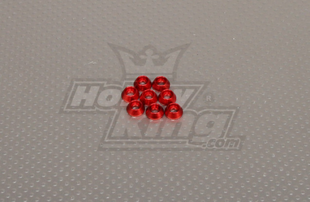 CNC Cap Boulon Rondelle M3 (3,5 mm) Rouge