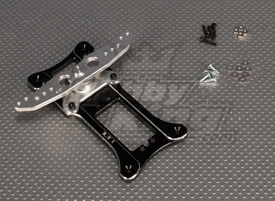 CNC Rudder 1 Tray 4.0 pouces (M3) Noir