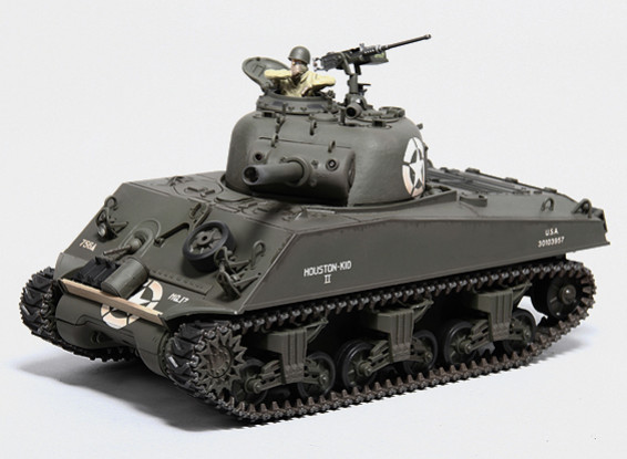 US-M4A3 Sherman Medium RC Tank RTR w / Tx / Son / infrarouge (HQ réservoir Btn 756e)
