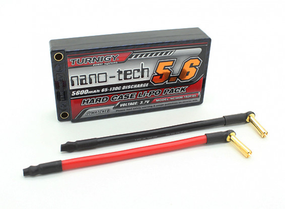 Turnigy nano-tech 5600mAh 1s2p 65 ~ 130C Hardcase Lipo Pack (ROAR APPROUVÉ)