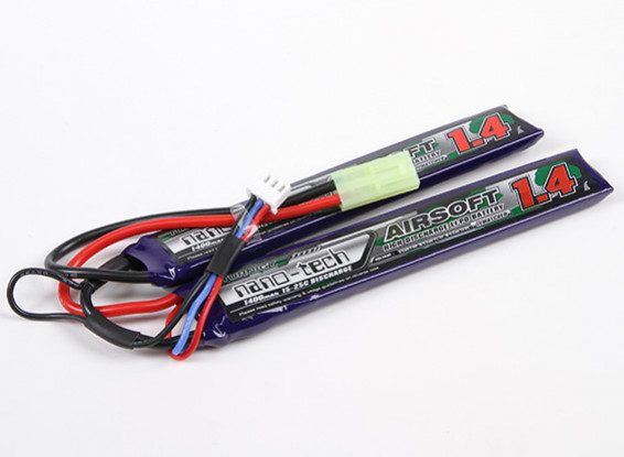 Turnigy nano-tech 1400mAh 2S 15 ~ 25C Lipo AIRSOFT Paquet