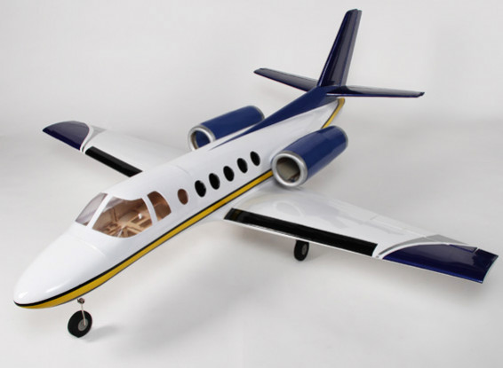 Jet d'affaires 550 jumeaux 90mm EDF Composite 1775mm (ARF)