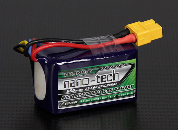 Turnigy nano-tech 850mAh 4S 25 ~ 50C Lipo Paquet