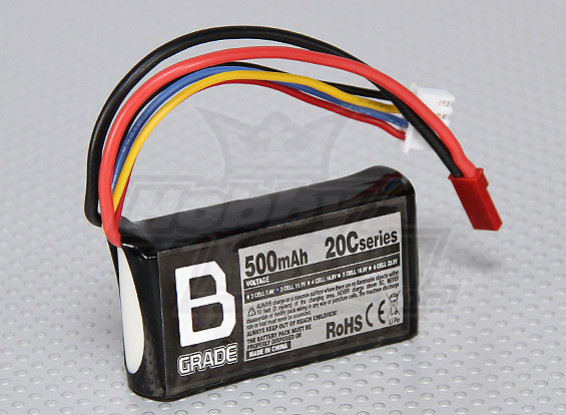Batterie B-Grade 500mAh 3S 20C Lipoly