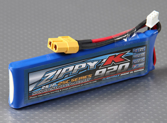 Batterie Zippy-K FlightMax 920mAh 2S1P 25C Lipoly