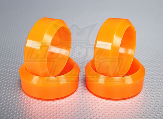 Échelle 1:10 en plastique dur Drift Tire Set Neon orange RC 26mm de voiture (4pcs / set)