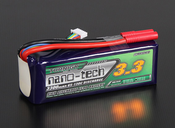 Turnigy nano-tech 3300mAh 5S 65 ~ 130C Lipo Paquet