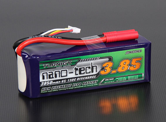 Turnigy nano-tech 3850mah 4S 65 ~ 130C Lipo Paquet
