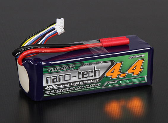 Turnigy nano-tech 4400mah 7S 65 ~ 130C Lipo Paquet