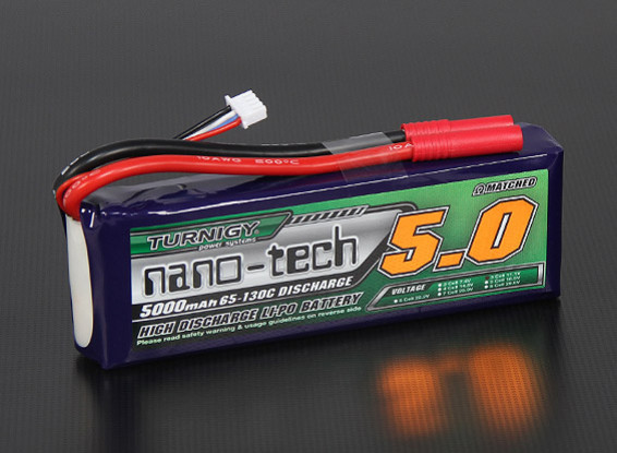 Turnigy nano-tech 5000mAh 3S 65 ~ 130C Lipo Paquet