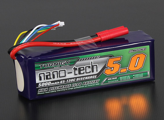 Turnigy nano-tech 5000mAh 5S 65 ~ 130C Lipo Paquet