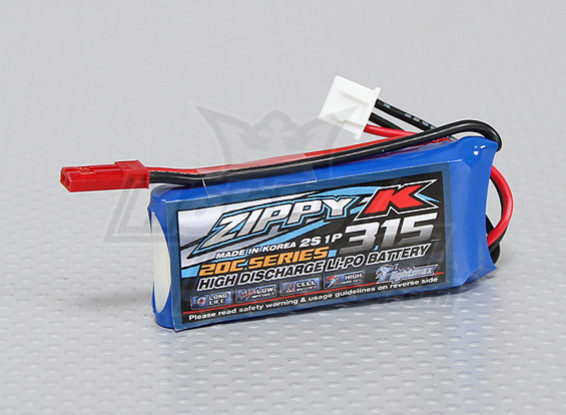 Batterie Zippy-K FlightMax 315mah 2S1P 20C Lipoly