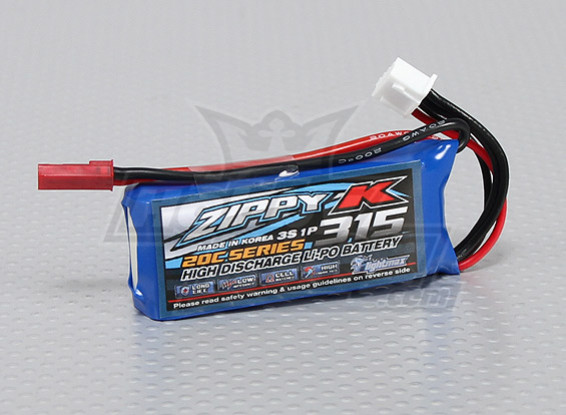 Batterie Zippy-K FlightMax 315mah 3S1P 20C Lipoly