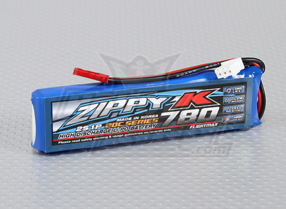 Batterie Zippy-K FlightMax 780mAh 2S1P 20C Lipoly