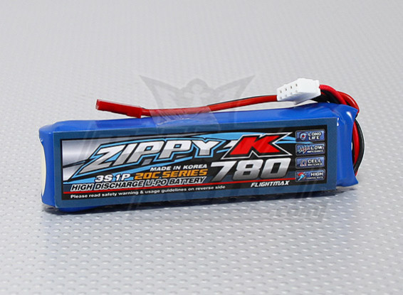 Batterie Zippy-K FlightMax 780mAh 3S1P 20C Lipoly