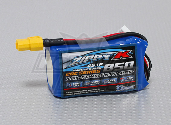 Batterie Zippy-K FlightMax 850mAh 4S1P 20C Lipoly