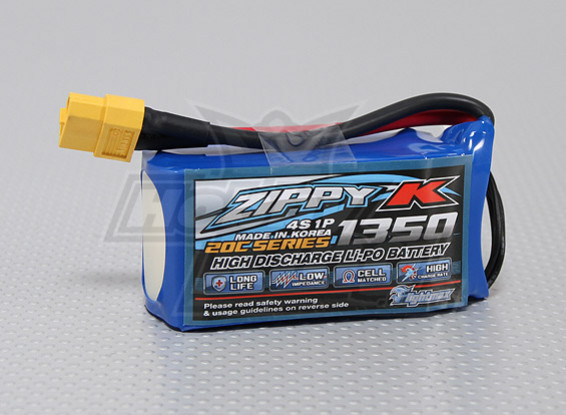 Batterie Zippy-K FlightMax 1350mAh 4S1P 20C Lipoly