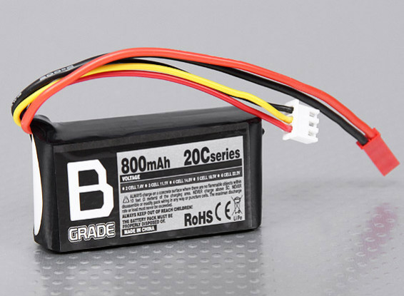 Batterie B-Grade 800mAh 2S 20C Lipoly