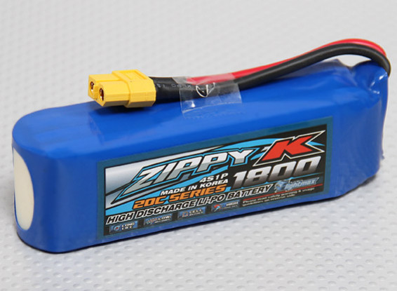 Batterie Zippy-K FlightMax 1800mAh 4S1P 20C Lipoly