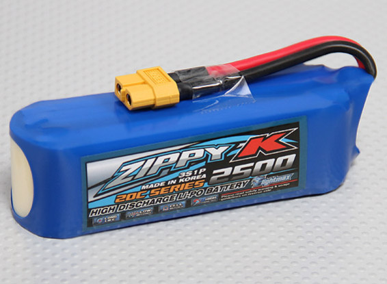 Batterie Zippy-K FlightMax 2500mah 3S1P 20C Lipoly