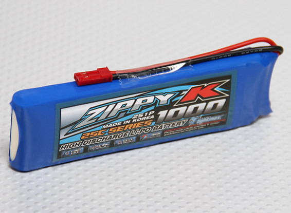 Batterie Zippy-K FlightMax 1000mAh 2S1P 25C Lipoly