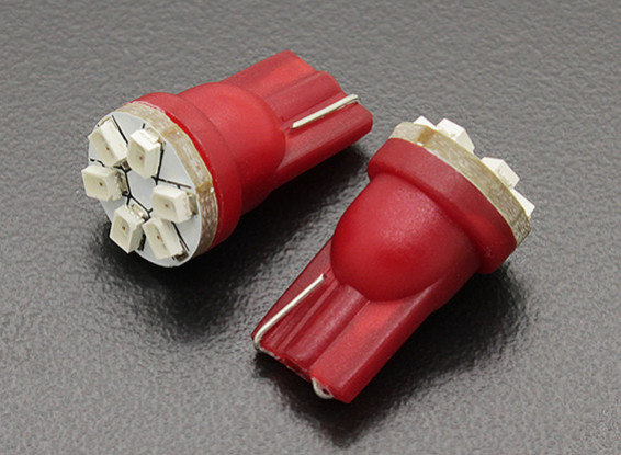 LED Corn Lumière 12V 0.9W (6 LED) - Red (2pc)