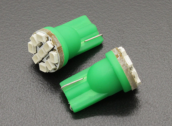 LED Corn Lumière 12V 1.35W (9 LED) - Vert (2pcs)