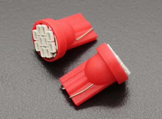 LED Corn Lumière 12V 1.5W (10 LED) - Red (2pc)