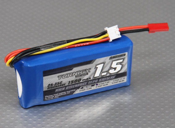 Batterie Turnigy 2S 1500mAh 25C Lipoly