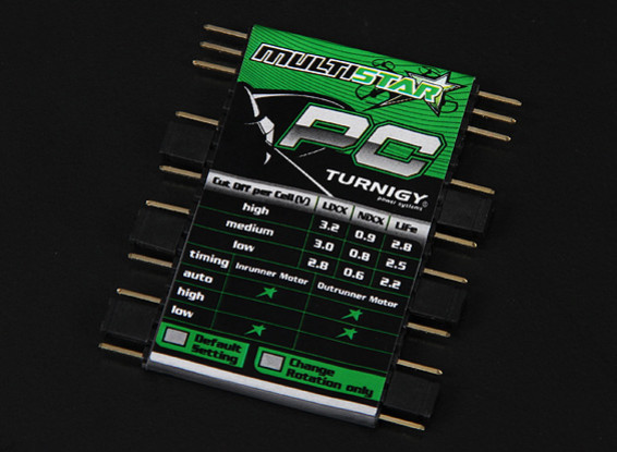 Turnigy Multistar ESC Programmation Card