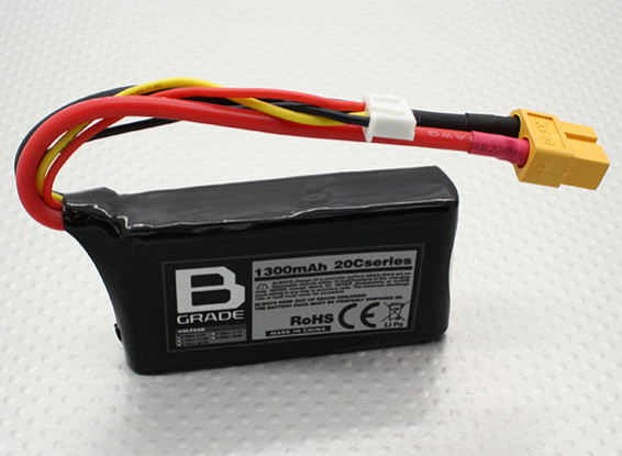 Batterie B-Grade 1300mAh 2S 20C Lipoly