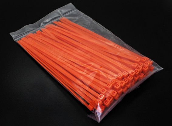 Zip électrique / Cable Ties 4xL150mm - 100 / sac (Orange)