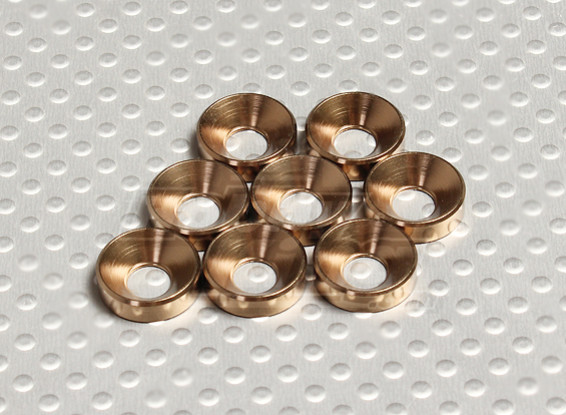 Fraisée Rondelle en aluminium anodisé M5 (Bronze Couleur) (8pcs)