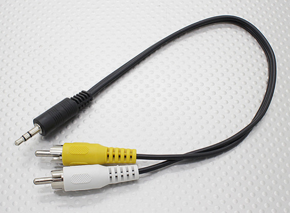 3,5 mm à Male Mono RCA A / V Plugs adaptateur (300mm)