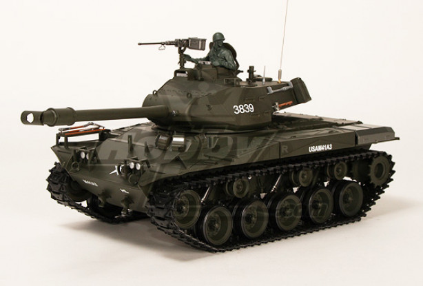 US-M41A3 Walker BullDog Lumière RC Tank RTR w / Airsoft & Tx