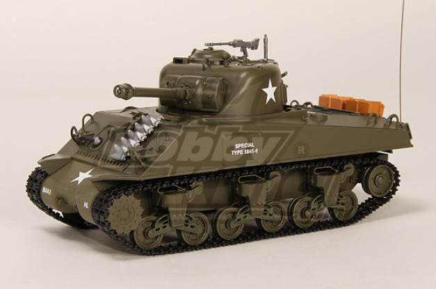 US-M4A3 Sherman Medium RC Tank RTR w / Tx