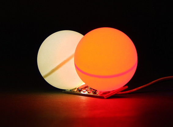 LED PCB rouge stroboscopique et continue Blanc LED 3.3 ~ 6.0V avec Twin Boule Diffuseur