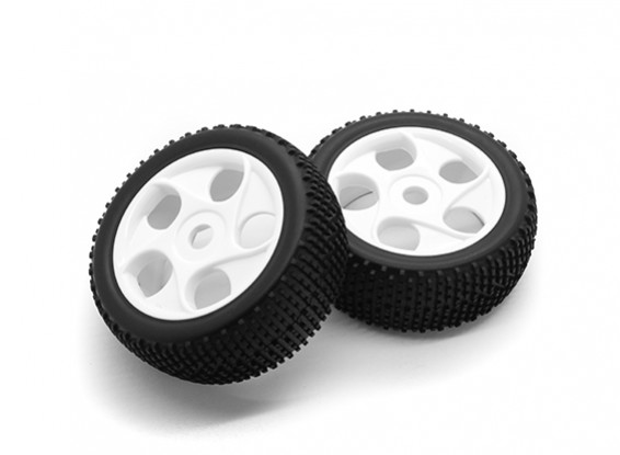 HobbyKing 1/8 Scale K Spec étoiles Spoke Wheel / 17mm Tire Hex (Blanc)