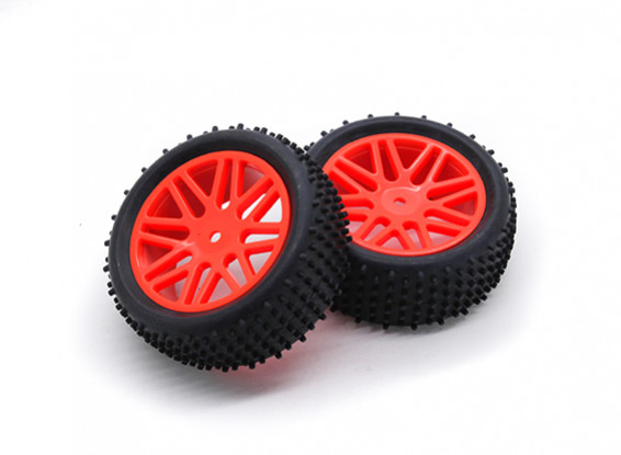 HobbyKing 1/10 aérateur Y-Spoke (Rouge) Roue / 12mm Tire Hex (2pcs / Sac)